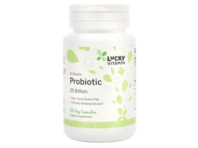 LuckyVitamin - Probiotic Shelf Stable 10-Strains 25 Billion CFU - 50 Vegetarian Capsules