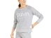 Calvin Klein Women's Performance Animal-Print Logo Sweatshirt Gray Size Small