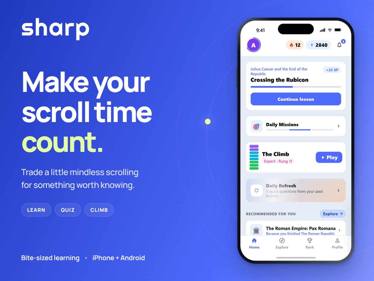 Sharp: Short Lessons, Big Wins (Lifetime Subscription)