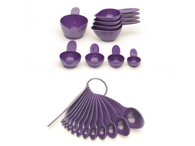 POURfect 22-Pc Measuring Spoon & Cup Set (Raspberry Ice) | StackSocial