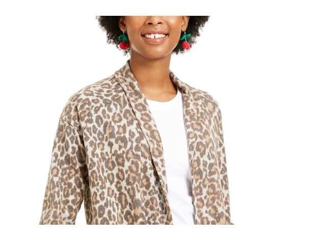 Hippie Rose Juniors' Cozy Cardigan Gray Size Medium