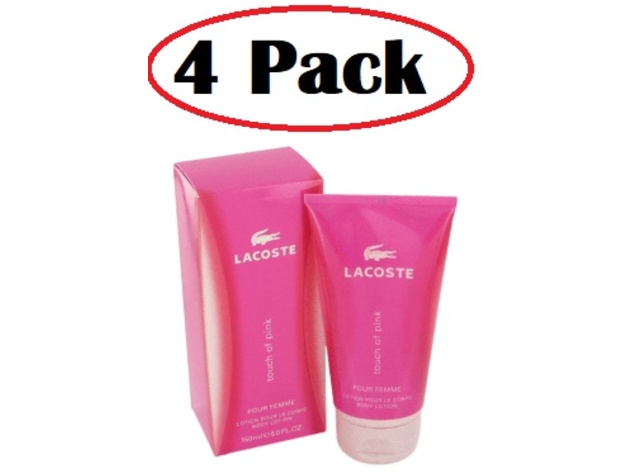 4 Pack of Touch of Pink by Lacoste Body Lotion 5 oz