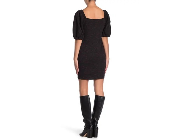 Free People Women's Sunset Off-The-Shoulder Mini Dress Black Size Large