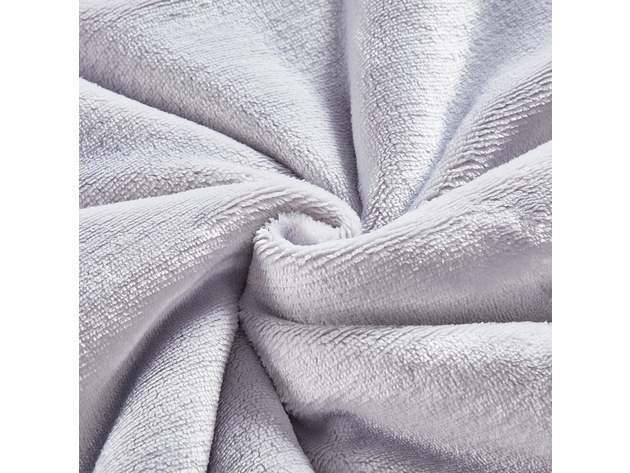 Classic Sherpa Throw Silver