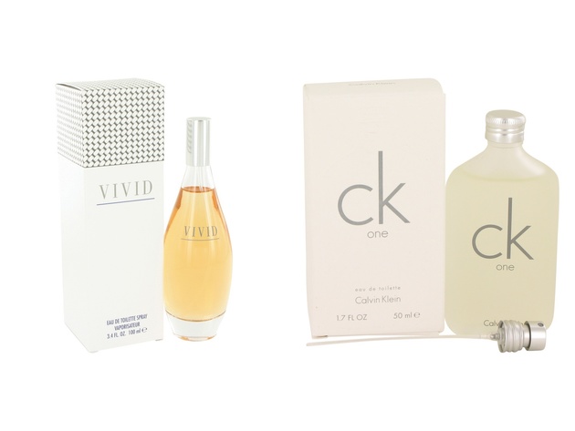 Gift set  VIVID by Liz Claiborne EDT Spray 3.4 oz And  CK ONE EDT Pour/Spray (Unisex) 1.7 oz