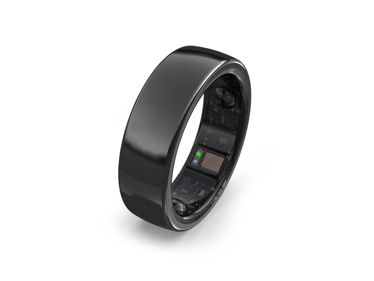 aaboRing Health & Fitness Tracker Smart Ring (Black/Size 12)
