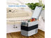 STAKOL 53 Quarts Portable Electric Car Cooler Refrigerator/Freezer Compressor Camping - Grey and Black