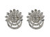Princess Cut Oval Buguette Cubic Zirconia Stud Earrings (Silver)
