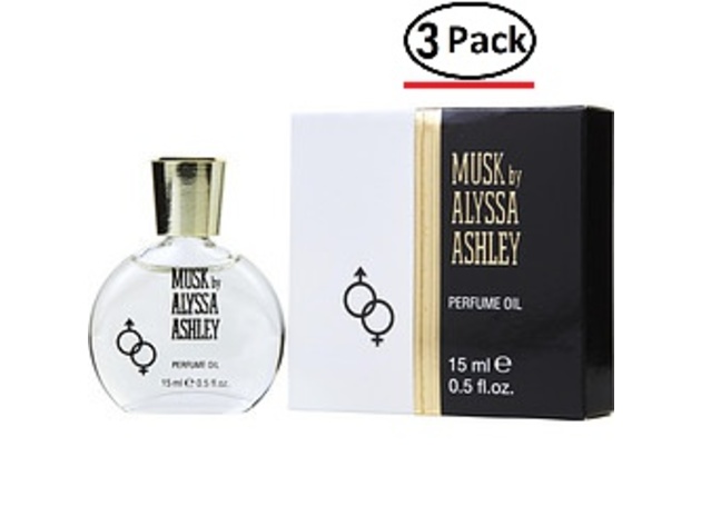 ALYSSA ASHLEY MUSK by Alyssa Ashley PERFUME OIL .50 OZ (Package Of 3)