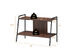 Costway 2-Tier TV Stand Entertainment Center for TV's Up to 40'' w/ Shelves & Metal Frame - Walnut