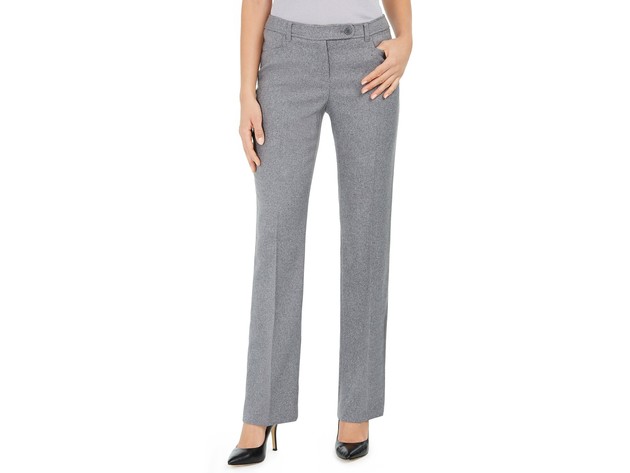 Annie Klein Women's Duke Twill Dress Pants Gray Size 12