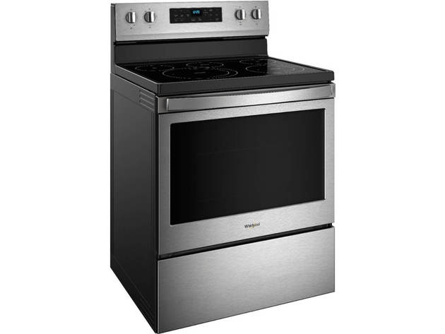 Whirlpool WFE550S0HZ 5.3 Cu. Ft. Stainless Freestanding Electric Range with Fan Convection Cooking