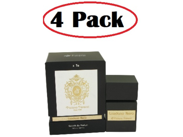 4 Pack of Tiziana Terenzi Laudano Nero by Tiziana Terenzi Extrait De Parfum Spray (Unisex) 3.38 oz