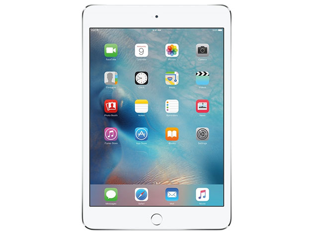 Apple iPad Mini 4, 128GB - Silver (Wi-Fi + 4G LTE) 