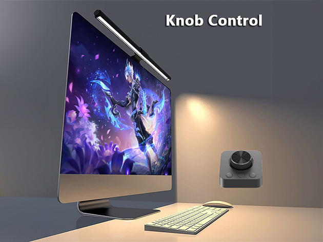 USB-Powered LED Monitor Lamp with Knob Remote Control