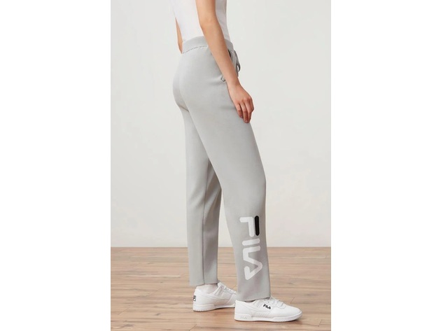 Fila Women's Amira logo-print stretch-cotton jogging bottoms Gray