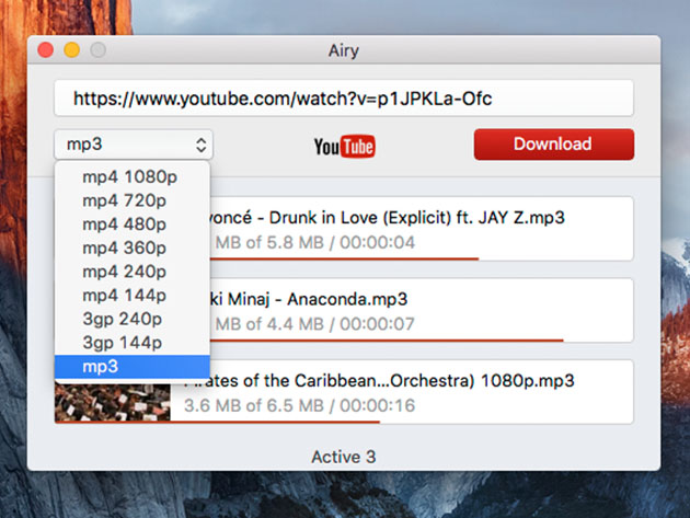 Airy YouTube Video & MP3 Downloader for Windows: Family Pack License