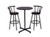 Costway 3 Piece Bar Table Set with 2 Stools Bistro Pub Kitchen Dining Furniture Black