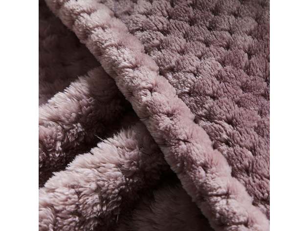 500 Series Classic Textured Oversized Throw Mauve