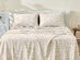 4-Piece Floral Print Microfiber Sheet Set (Diamond Taupe/King)