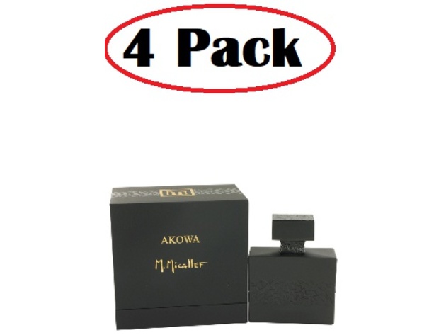 4 Pack of Akowa by M. Micallef Eau De Parfum Spray 3.3 oz