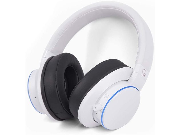 Creative SXFI AIR Bluetooth and USB Headphones with Super X-Fi Audio Holography, 50mm Drivers, microSD Card, Touch Controls and Ambient Monitoring (Bluetooth + USB + microSD) White - Certified Refurbished Brown Box