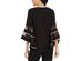 MSK Women's Plus Illusion Rhinestone Bell-Sleeve Top Black Size 2X