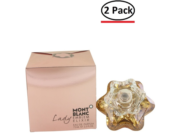 Lady Emblem Elixir by Mont Blanc Eau De Parfum Spray 2.5 oz for Women (Package of 2)