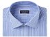 Club Room Men's  Performance Wrinkle-Resistant Striped Dress Shirt Blue Size 16.5x32-33