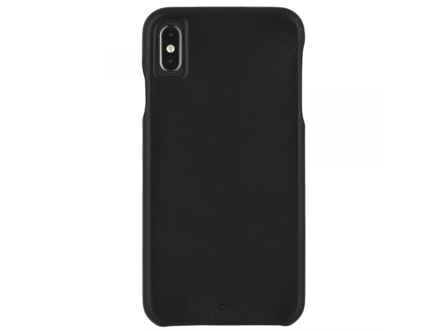 Case-Mate Barely There Leather Case for Apple iPhone XS Max, Minimalism and Style, Smooth Black