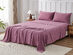 Kathy Ireland 4 Piece Heathered Jersey Knit Cotton Sheet Set (King/Rose)