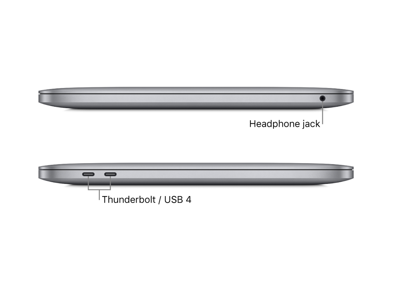 Apple MacBook Pro 13" (2022) M2 8CPU 10GPU 8GB RAM 512GB SSD Space Gray (Refurbished)