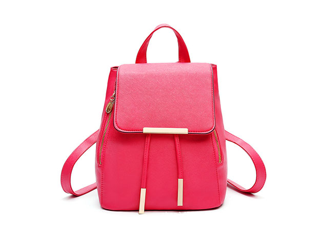 hot pink backpack purse