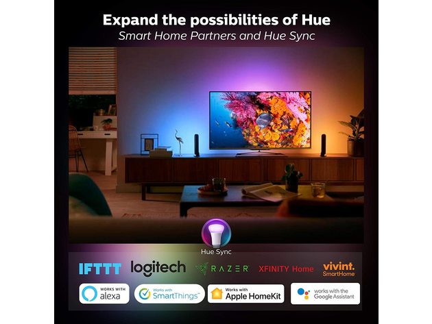 Philips Hue White and Color Ambiance GU10 Dimmable LED Smart Spot Light, 1 Bulb (Refurbished, No Retail Box)
