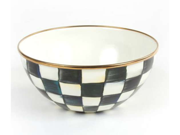 MacKenzie-Childs Courtly Check Enamel Everyday Bowl - Small 7.75" dia., 3.5" tall (5 cups)
