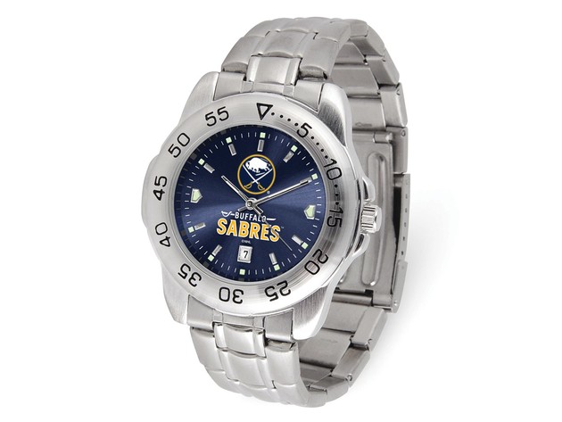 NHL Mens Buffalo Sabres Sport Steel Watch