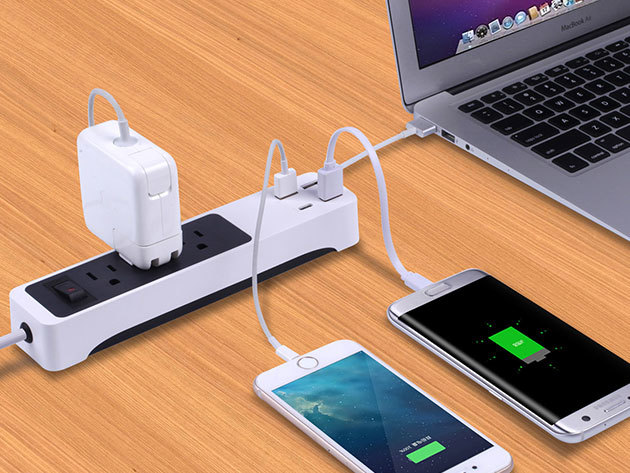 Kinkoo 3-Outlet Surge Protecting Smart Power Strip