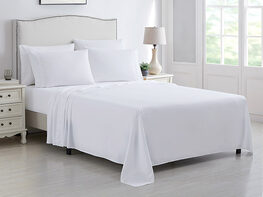 Kathy Ireland 6-Piece Brushed Microfiber Sheet Set (White/Full)