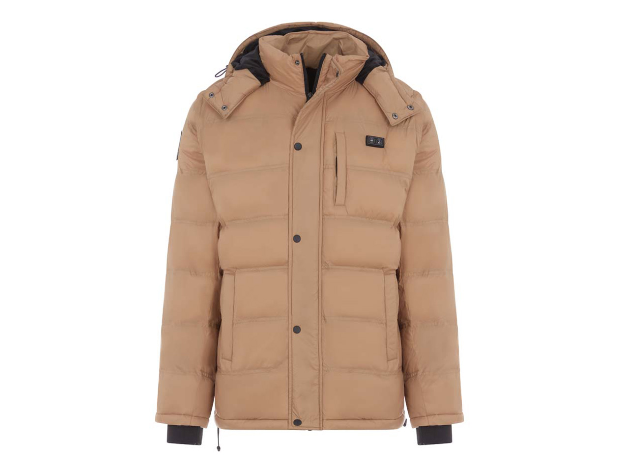 Men's Helios Hybrid Heated Coat with Power Bank (Tan/Medium)