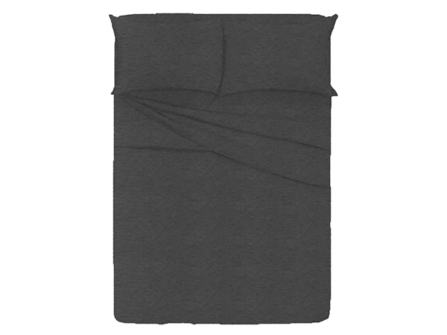Soft Tees Luxury Cotton Modal Jersey Knit Sheet Set (Dark Gray/King)