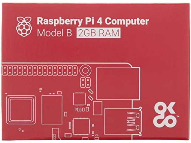 Raspberry Pi 4 Model B 2019 Quad Core 64 Bit WiFi Bluetooth, 2GB - Green (Used, Open Retail Box)