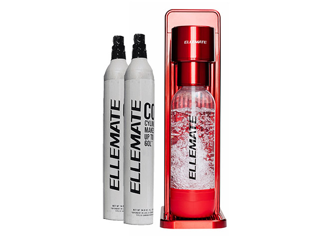 Ellemate Carbonated Drink Maker Starter Kit (Iconic/Red)