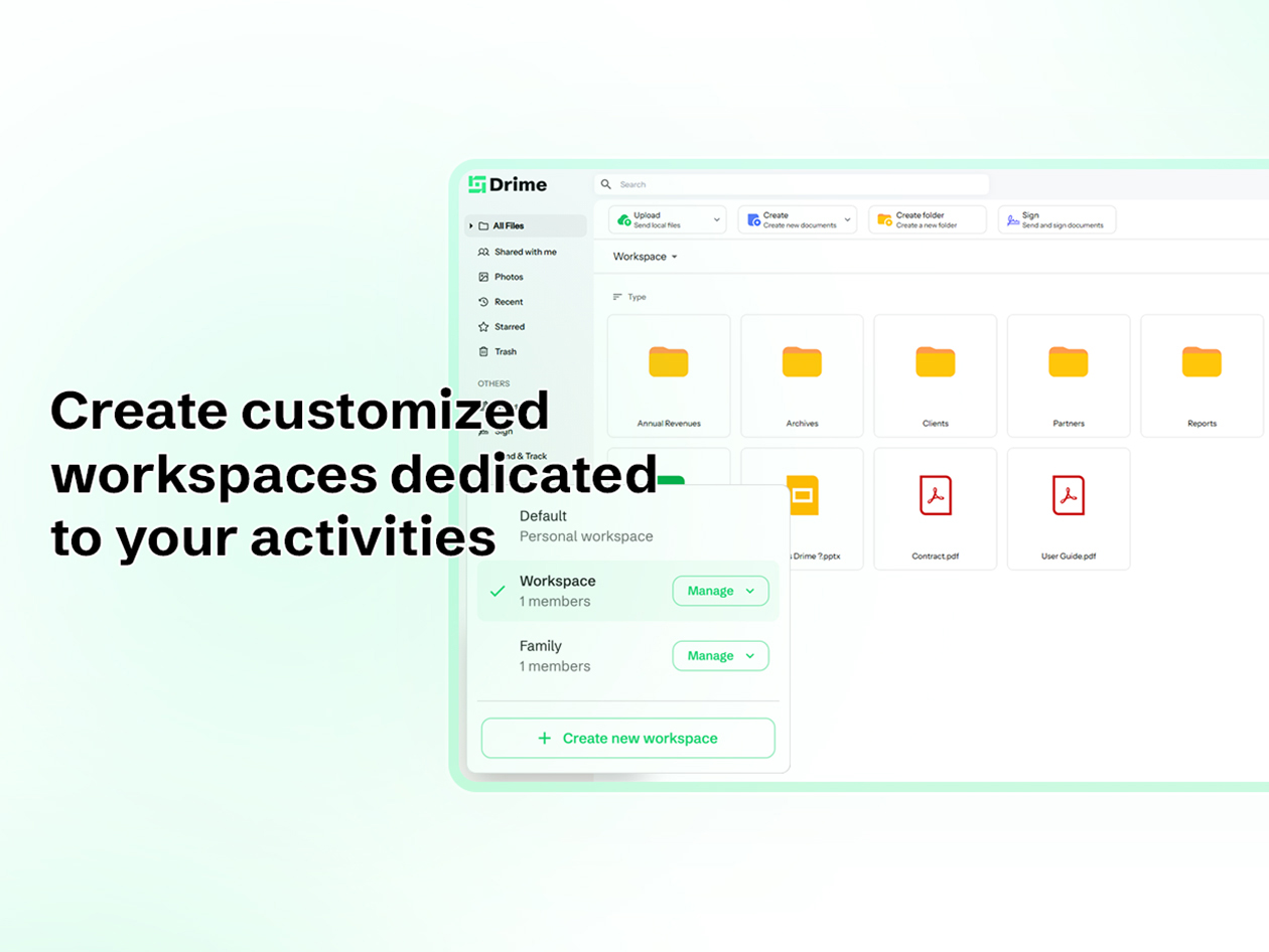 Drime Secure Cloud Storage: Lifetime Subscription (Advanced++ Plan/10TB)