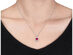 Lab-Created Ruby & Diamond Infinity Pendant Necklace 1.80 Carat (ctw) in 10K White Gold with chain