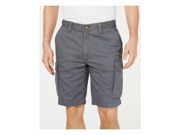 Club Room Men's Summer Olive Cargo Shorts Gray Size 36