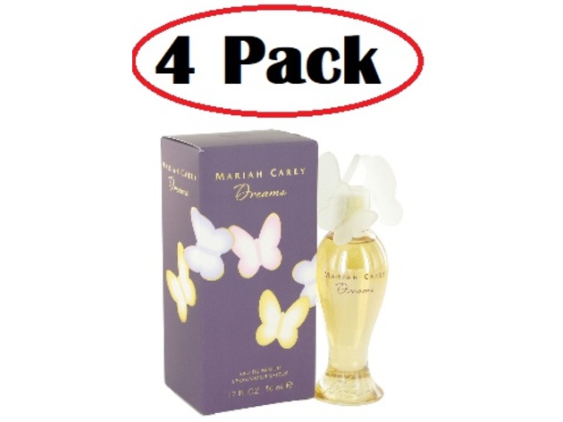 4 Pack of Mariah Carey Dreams by Mariah Carey Eau De Parfum Spray 1.7 oz