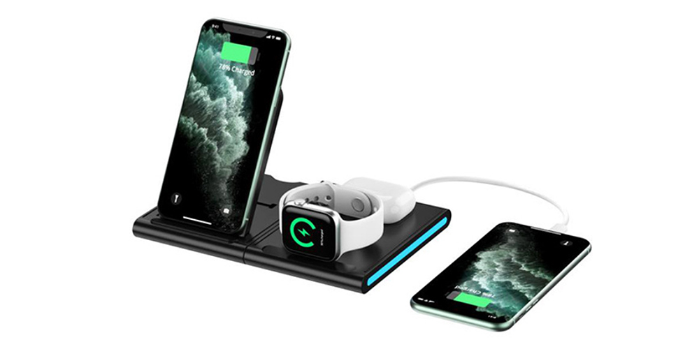 Magnetic Power Tiles: 4-in-1 Wireless Charging Station