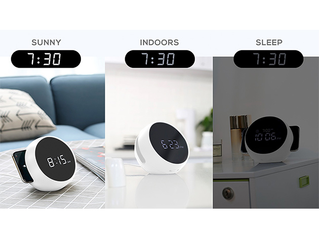 Desktop Wireless Charger with Alarm Clock