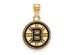 SS 14k Yellow Gold Plated NHL Boston Bruins SM Enamel Disc Pendant