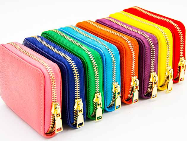 Clarisa Leather Card Holder Wallet (Green)